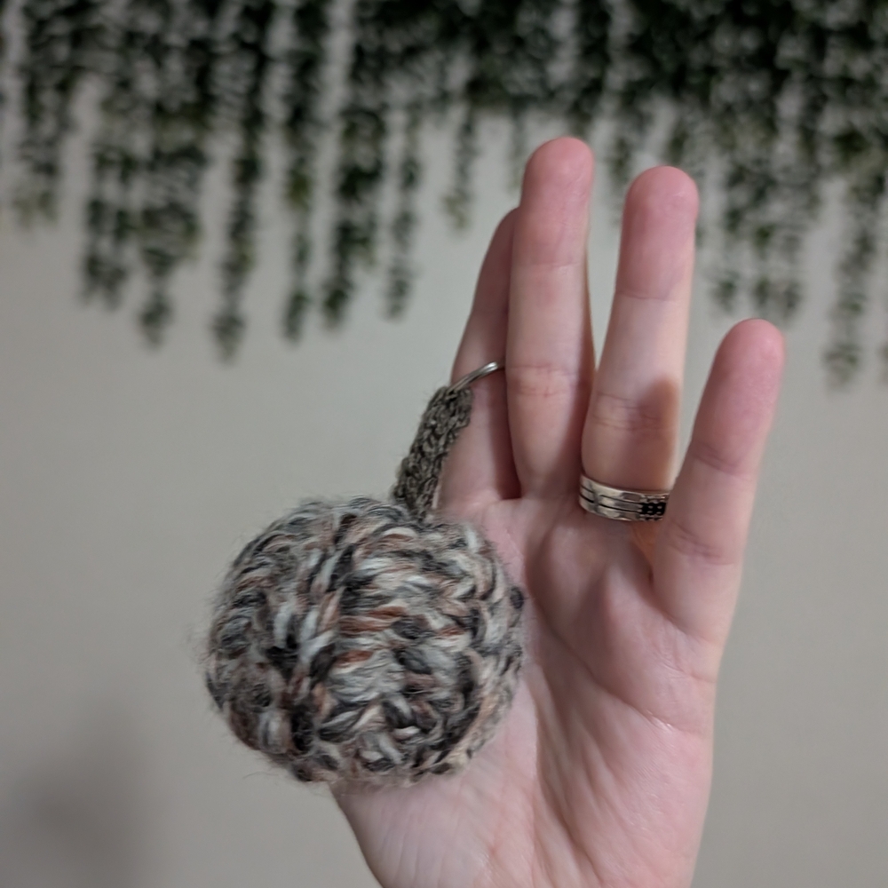 Handcrafted Brown Keychain Accessory - Picture 2 of 2